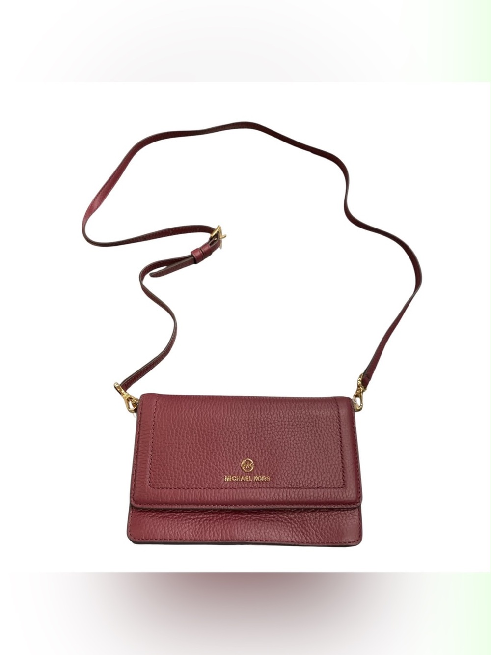 Michael Kors Burgundy Leather Crossbody Bag